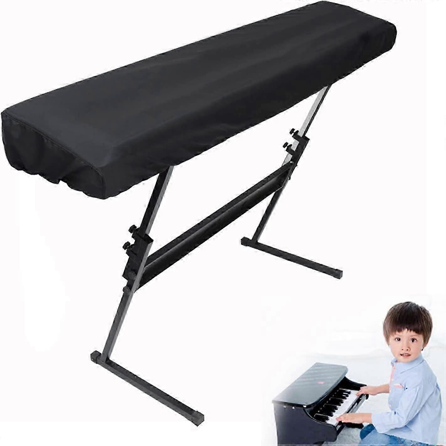 2023 - Piano Keyboard Protective Cover with Drawstring Closure, Black Digital Piano Dustproof Cover