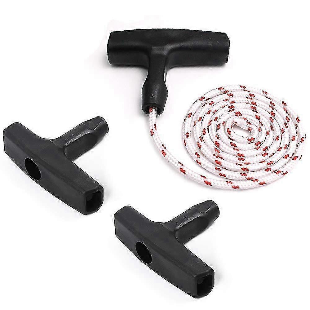 Starter Handle Lawn Mower Recoil Starter Rope with 3 Pieces Starter Handle Cord Mower Accessories_WYT