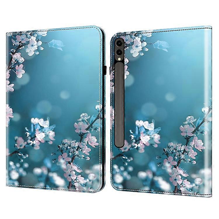 Compatible For Samsung Galaxy Tab S10 / S9 / S9 FE Anti-Drop PU Leather Tablet Case Shockproof Pattern Printing Shell Cover Stand