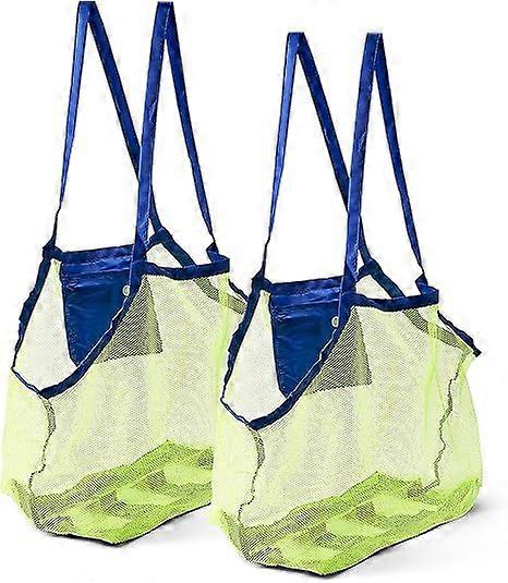 2 Large Mesh Bags for Sand Beach Toys, Bath Toys, Towels, etc. (XL 45cm) - Solid, Resistant Practical