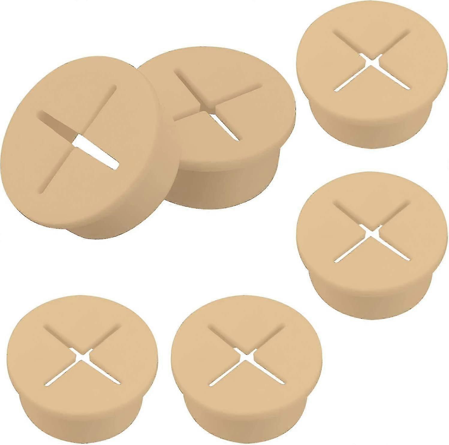 6 قطع أبيض مرن سيليكون مكتب جروميت مكتب جروميت غطاء ثقب الكابل للمكتب المنزلي مكتب الكمبيوتر BEW