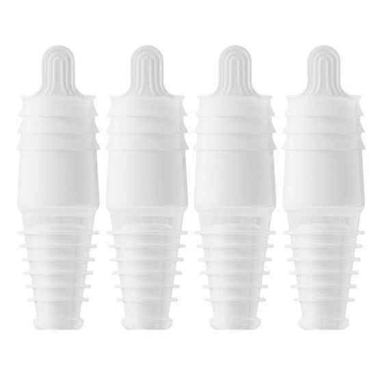 4Pcs πώμα κρασιού σιλικόνης πώματα μπουκαλιών κρασιού επαναχρησιμοποιήσιμα στεγανά σφραγιστικά μπουκαλιών για σαμπάνια μπύρας κρασιού