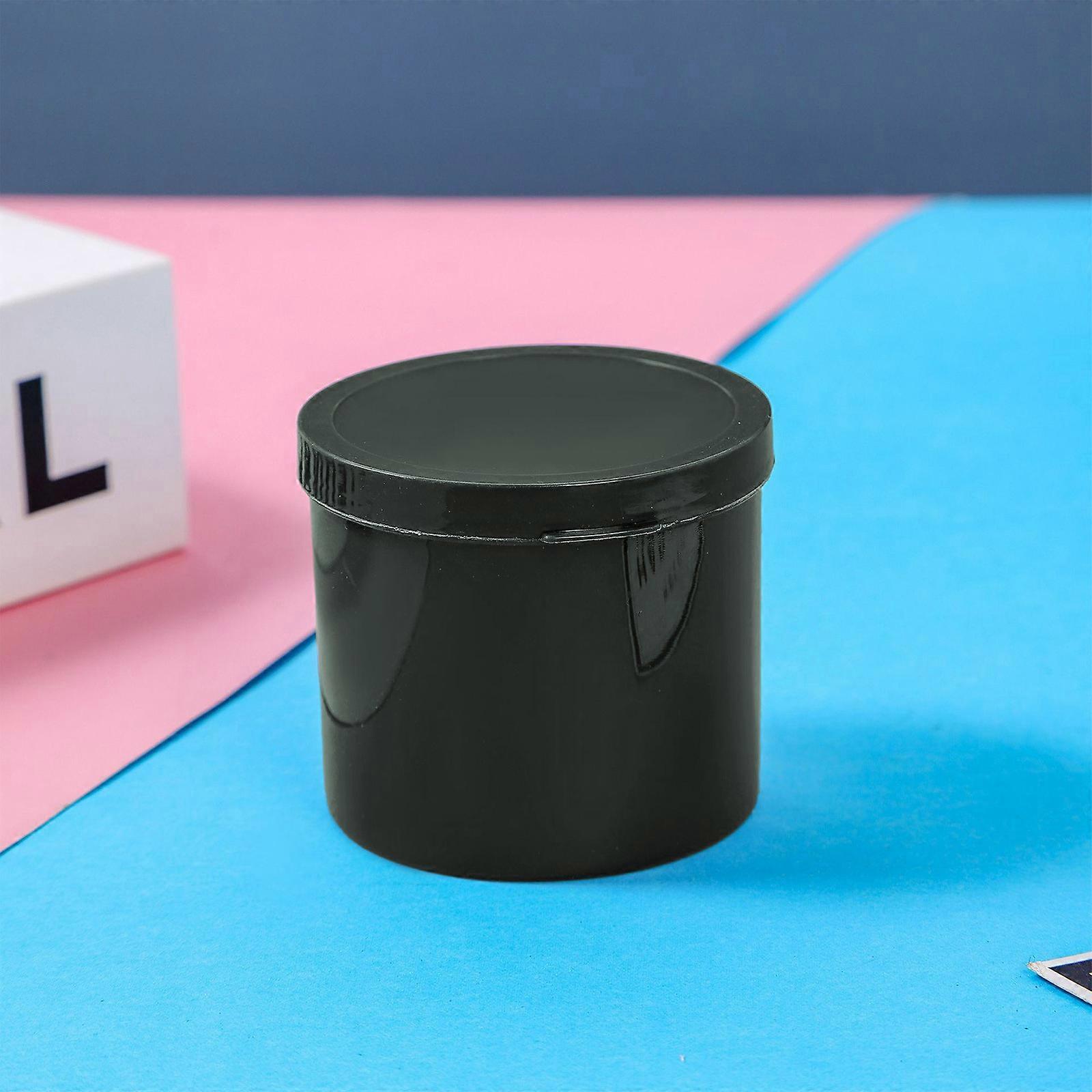 مربع بلاستيكي دائري شفاف منظم صندوق دائري الهواء نفخة مربع مسحة من القطن مسحة أداة مربع فنجان قهوة دلو دائري صغير PUW6079