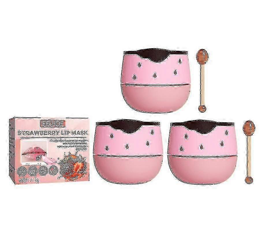 Fugtgivende læbemaske falmer sort læbefarve Lip stretch reparation med læbebørste læbemaske er ikke fedtet og let at absorbere