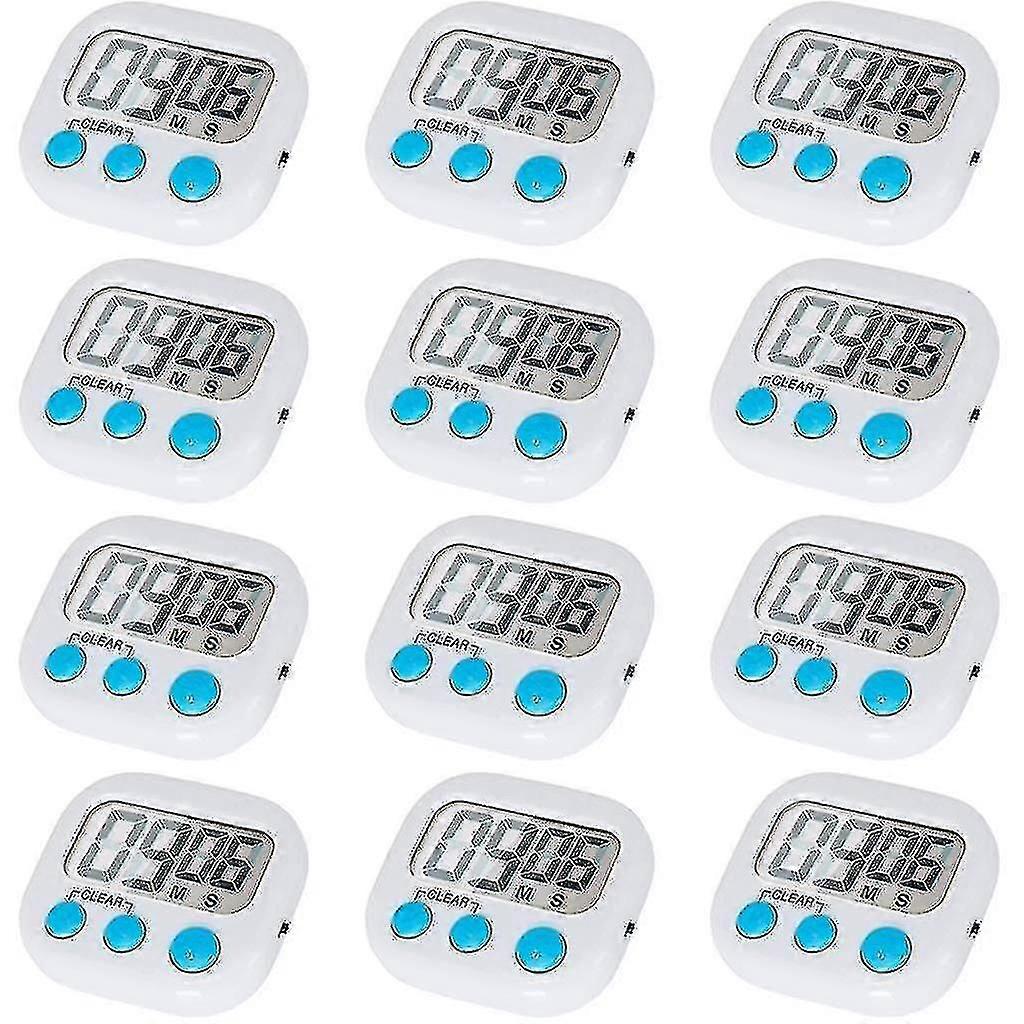 12 Pack Digital Kitchen Timer With On/off Switch, Loud Alarm C G