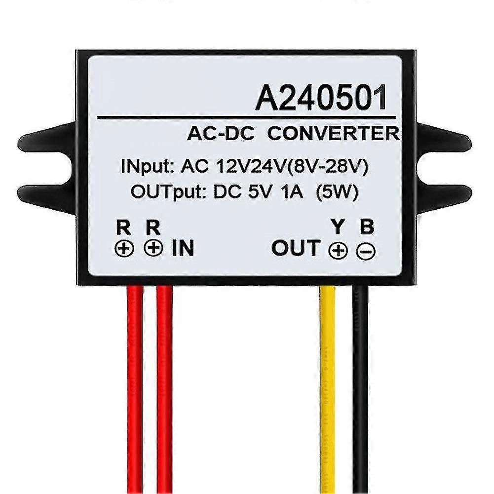 Ac 12v 24v To Dc 5v Power Supply Converter 1a-5a Step-down Module Regulator