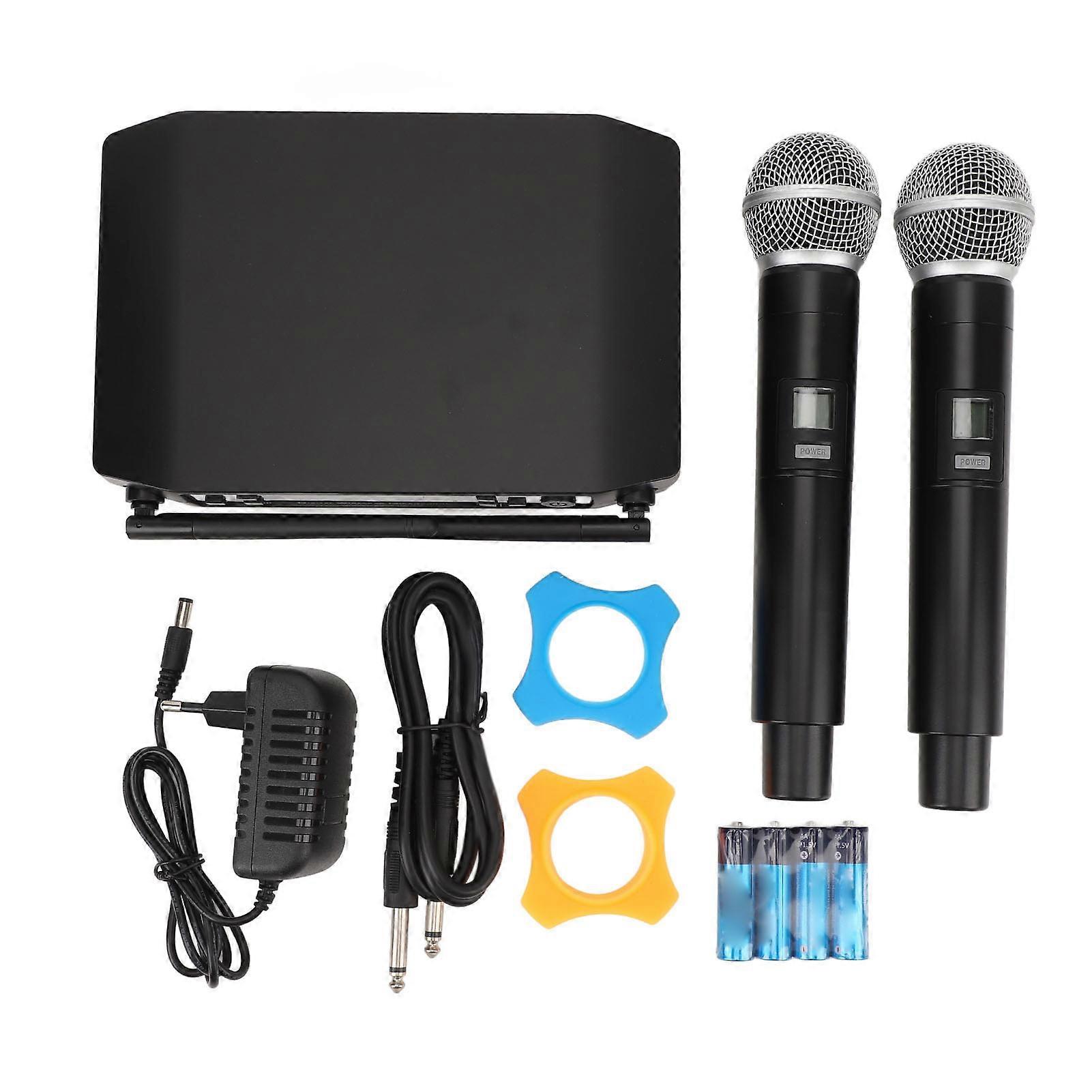 Wireless Microphone System Professional Handheld Dynamic Mic Set for Party Meeting KTV Wedding Singing