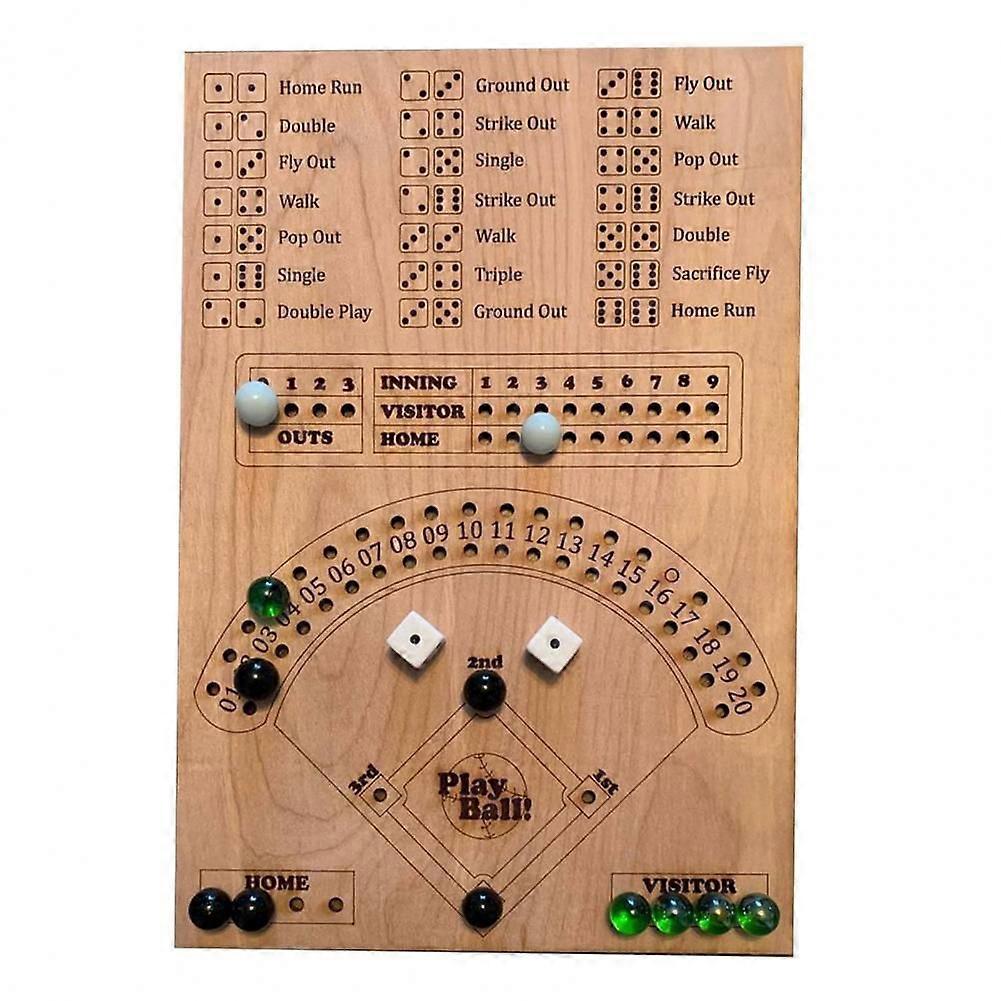 Fun Brain Puzzle Toy Multiple Accessories Wood Baseball Dice Brain-training Toy Entertainment Kid Board Game Gift