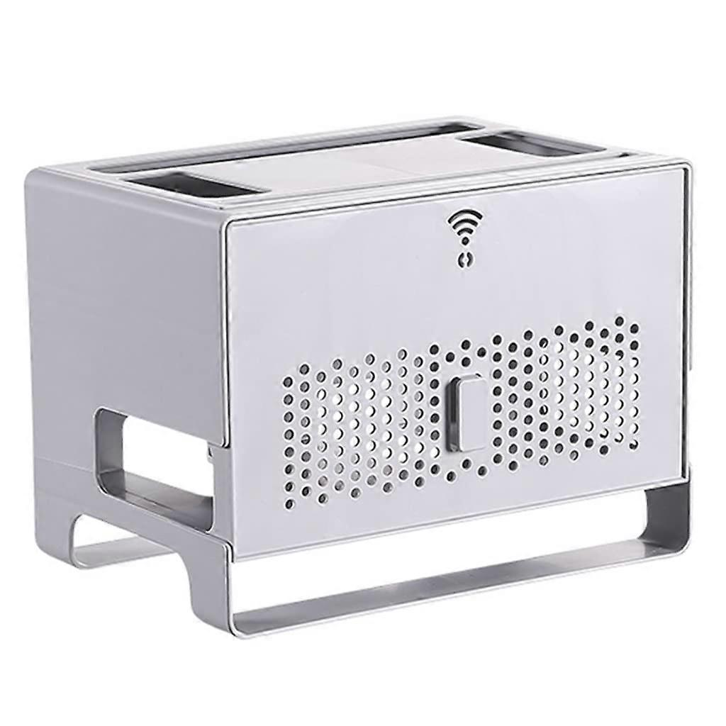 WiFi Router Storage Box Gray Decorative Cable Management Organizer 31x21x23cm Power Charger Hide Box