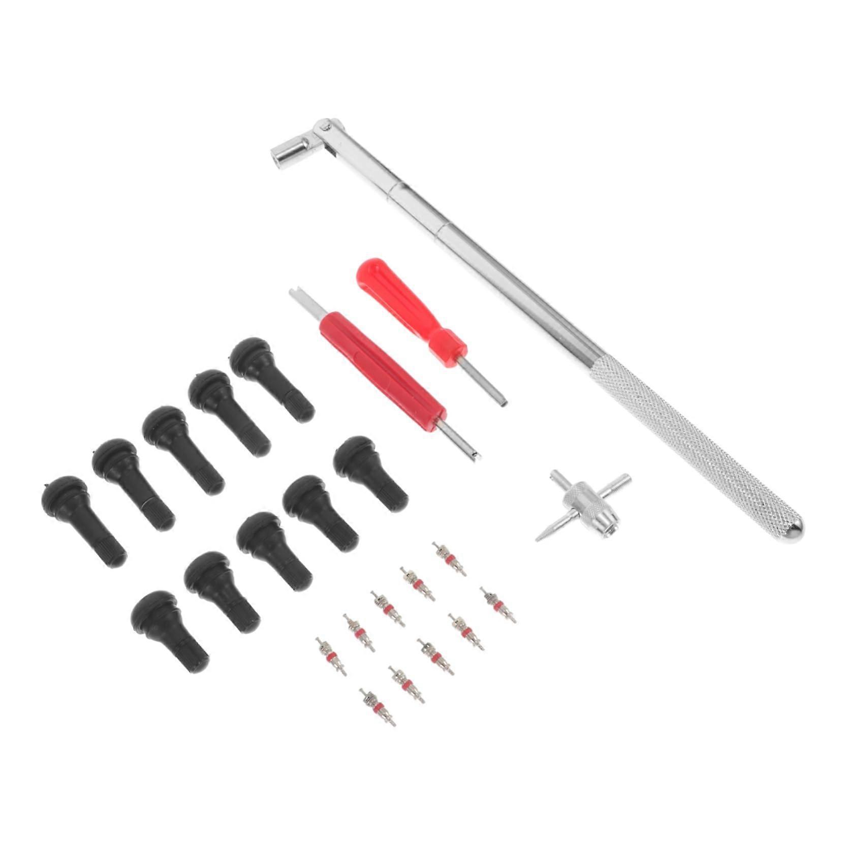36pc Tire Valve Stem Tool Kit Tr412 Tr413 Tire Repair Kit Valve Core Remover for