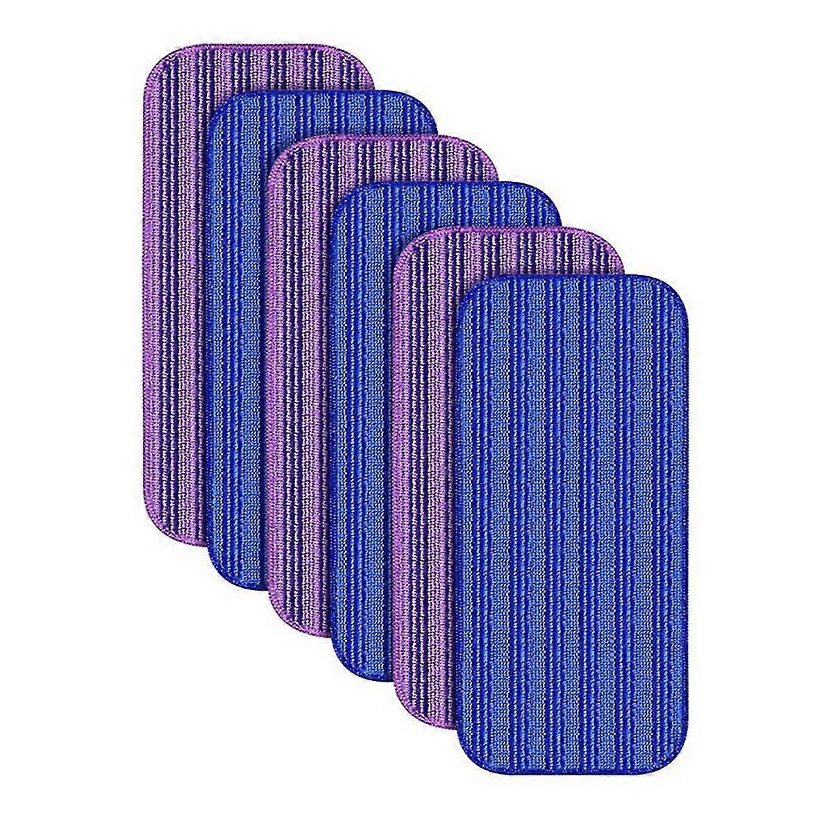 6 Pack Reusable Microfiber Mop Pads, Compatible with Wet Jet Mop