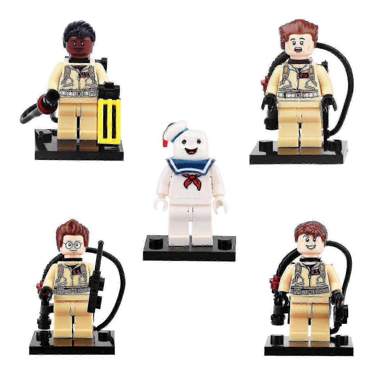 5pcs/set Ghostbusters Doll Gift Home Diy Building Block Toy Action Xixi