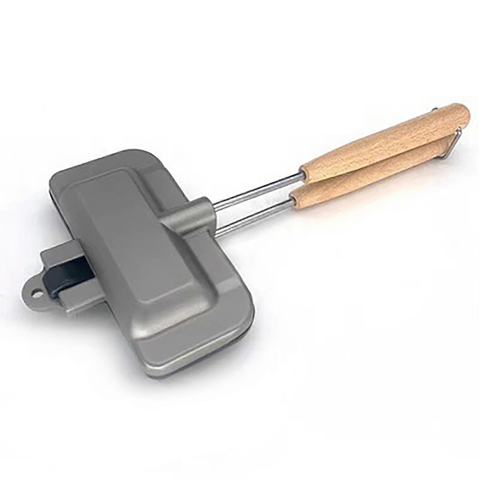 Hot Maker Sandwich Baking Non Stick Double Sided Frying Pan with Removable Handle for Breakfast Pancakes Toast Omelets