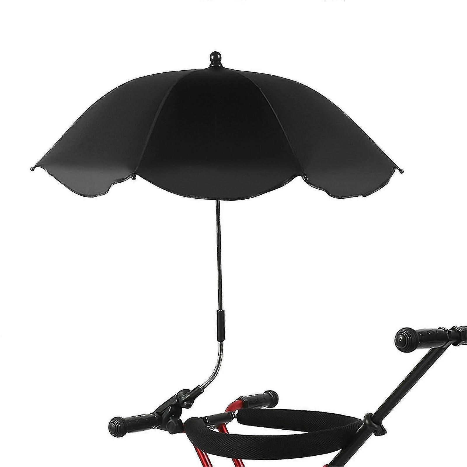 Portable Beach Umbrella With Uv Protection And Universal Clamp For Chairs, Strollers, Golf Carts, And Wheelchairs