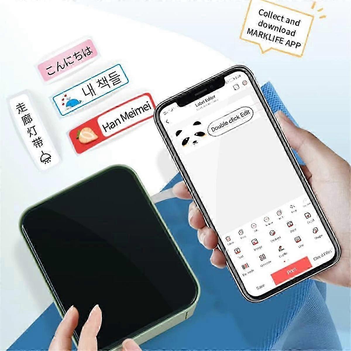 Portable Mini Bluetooth Thermal UV Sticker Printer Without Ink, Self-Adhesive for DIY Crafts Home Office Use