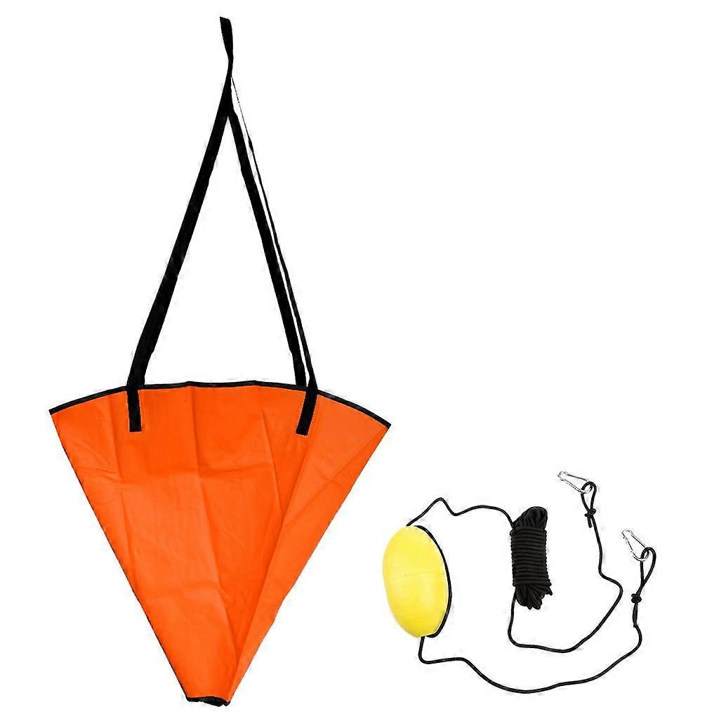24 Inch Sea Anchor Drogue, 30ft Kayak Drift Anchor Tow Rope Throw Line Float