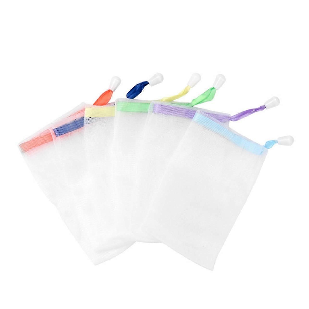 1 Pack/50pcs Soap Pouch Handmade Soap Cleaning Netting Ribbon Round Buckle