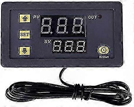 24V 20A LCD Digital Thermostat Controller Regulator with High Temperature Alarm Feature for Use with Compatible Devices