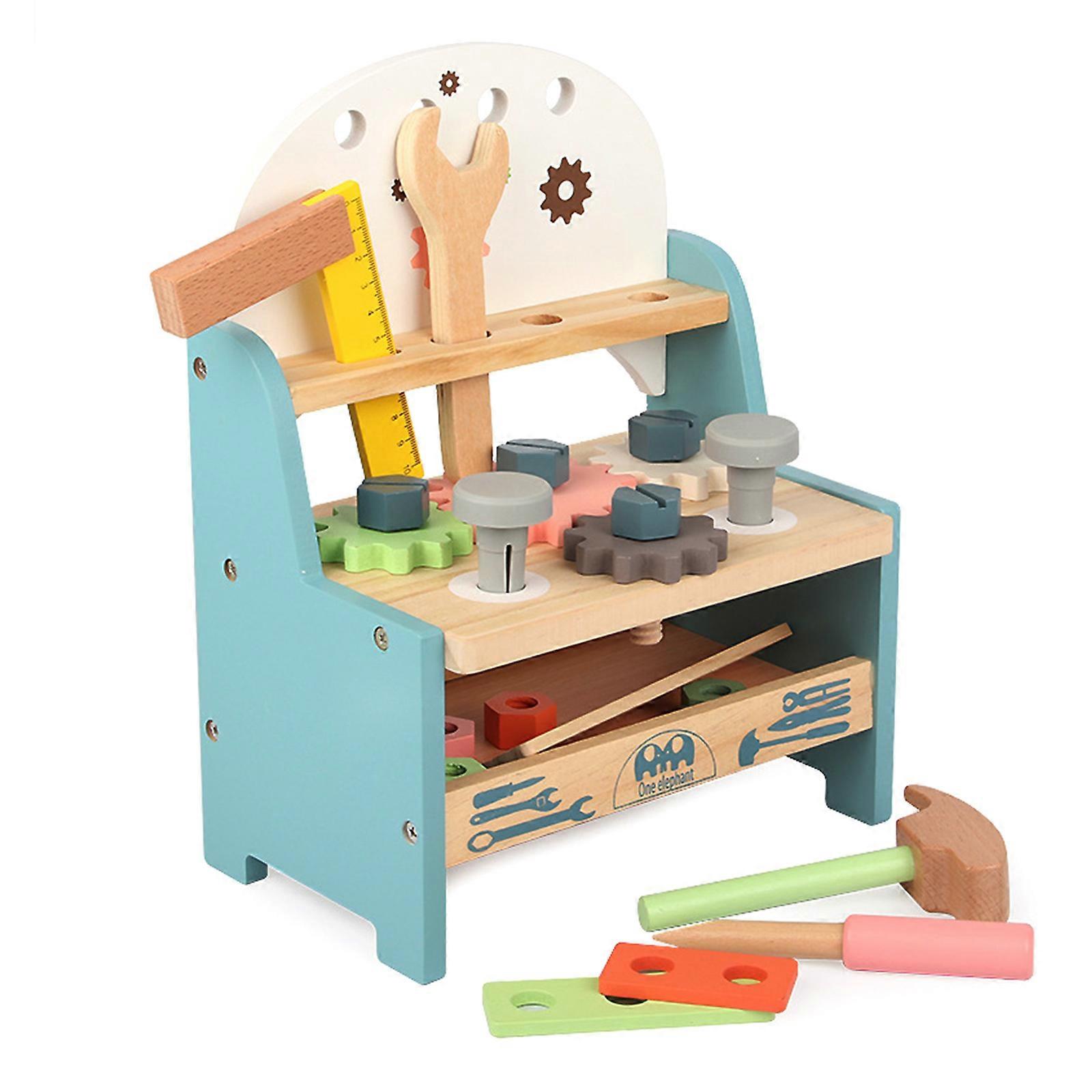Kids DIY Workbench Tool Toy Educational Toy 3D Puzzle Brain Developmental Carpenter Tool Desk for w/ Screwdriver for Tod