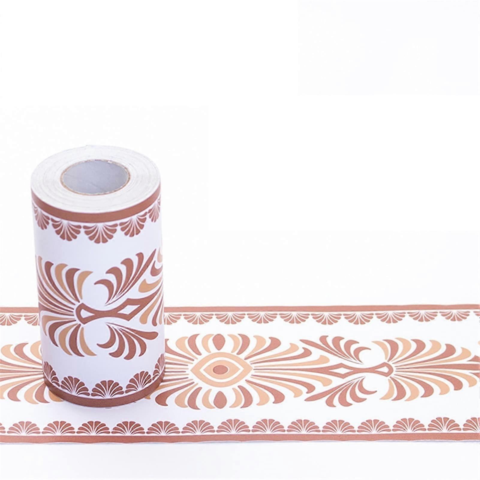 Self-Adhesive Wallpaper Border 10M, Wood Grain Design for Baseboards and Tiles, Easy to Apply, Durable Decoration