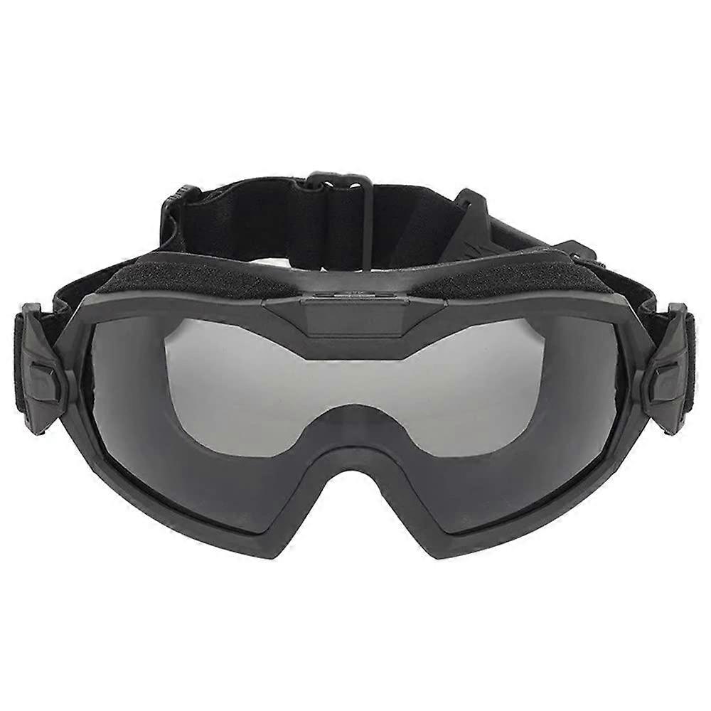 Tactical Airsoft Paintball Goggles Adjustable Regulator Goggles Set Windproof AntiFog Black