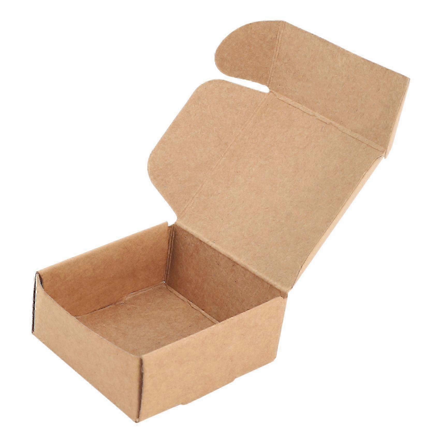 100Pcs Kraft Paper Box Small Brown Packaging Box