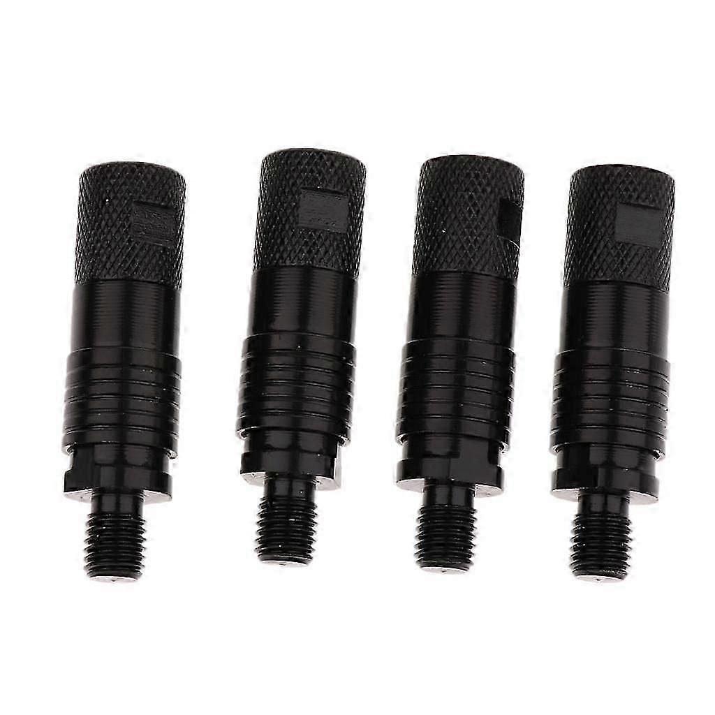 4 Stück 6cm Angelstecker Adapter Schwarz
