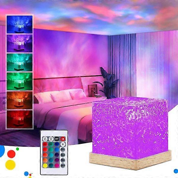 Bedside Projector Light - Ocean Wave Sensor Light, 16 Colors, 30 Lighting Modes, Star Projector for Kids, Bedroom/Party
