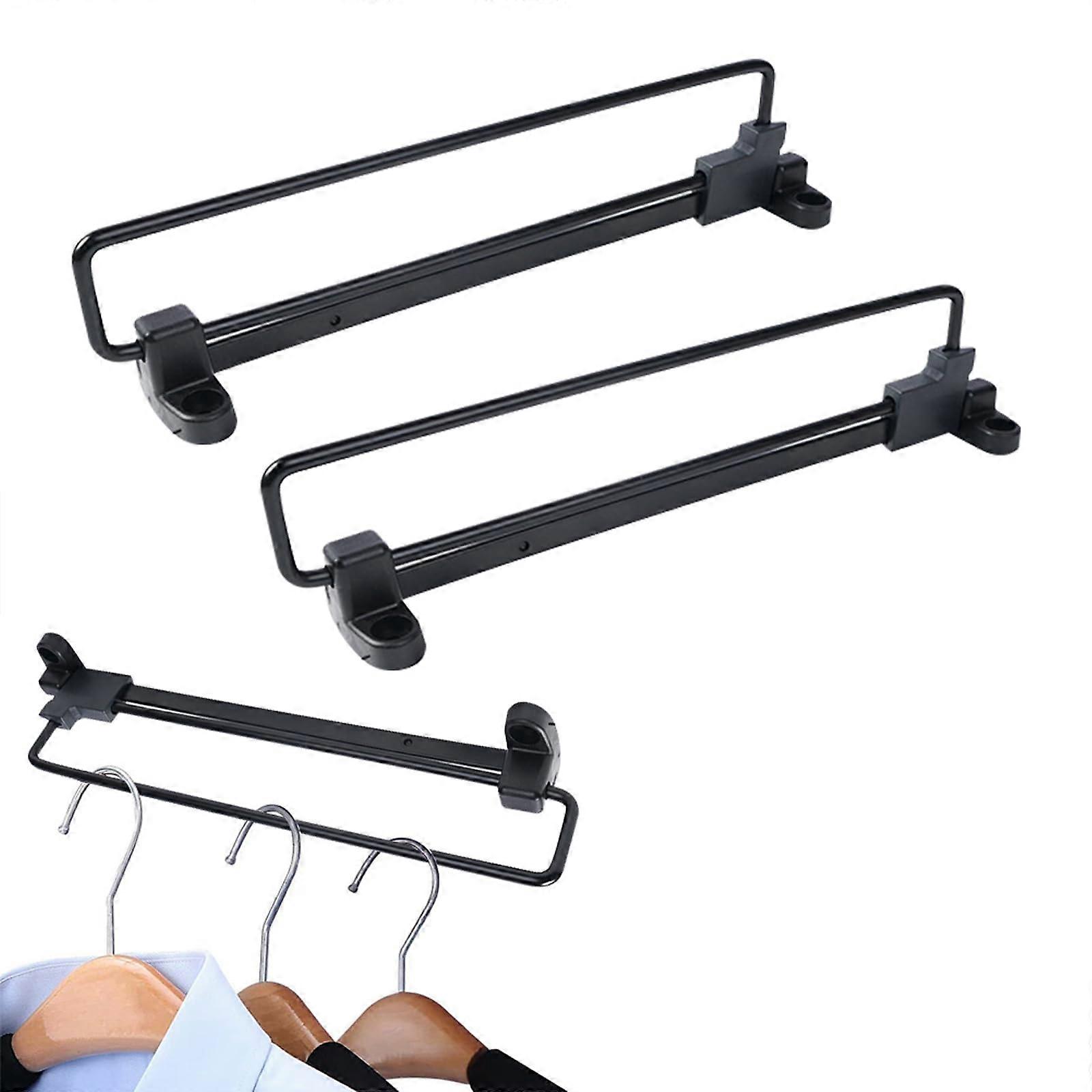 Extendable Clothes Rail, Stainless Steel Closet Rail, 2 Pack (300mm)