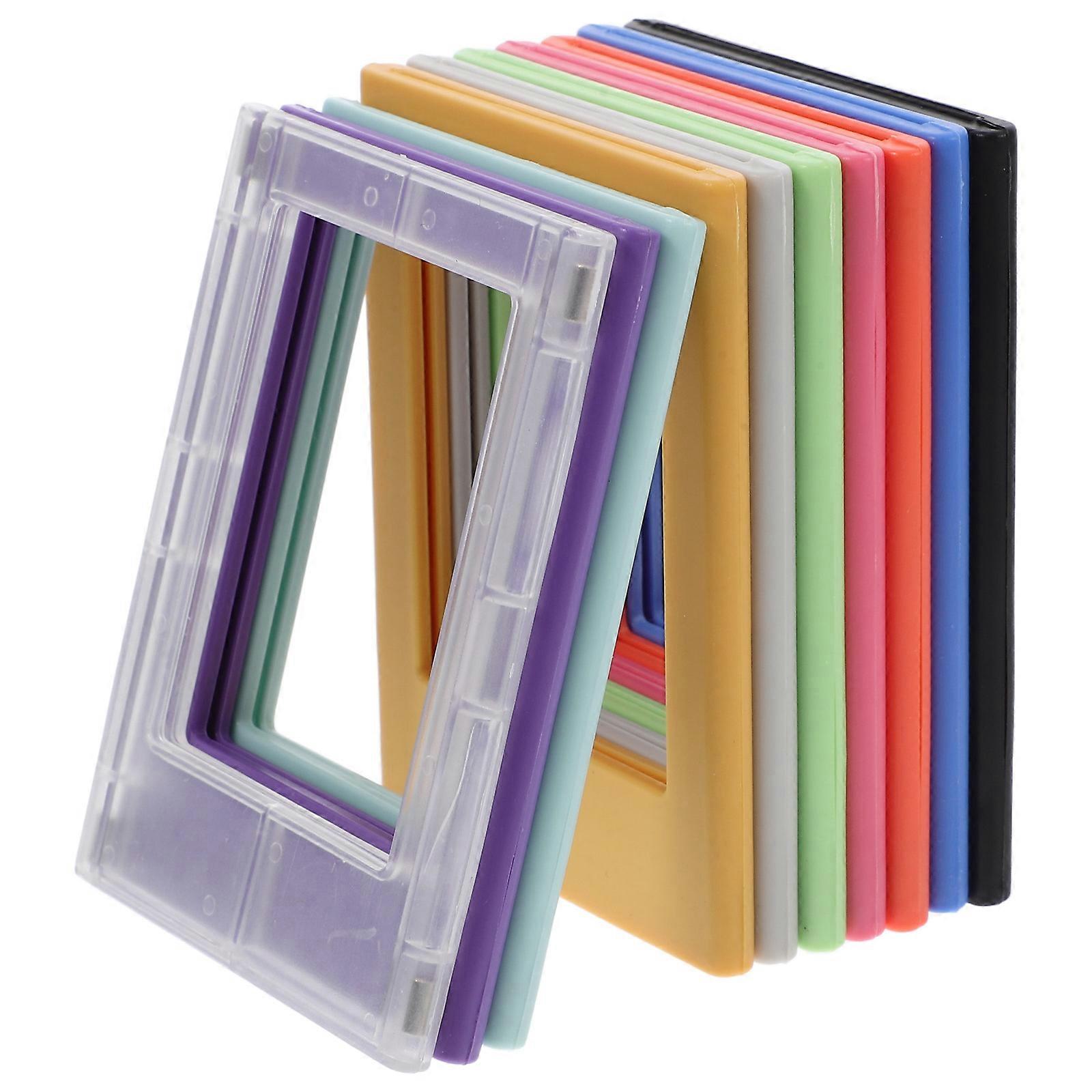 Photo Display Fridge Magnetic Frame Rectangular Shape Plastic Material File Cabinets 10Pcs