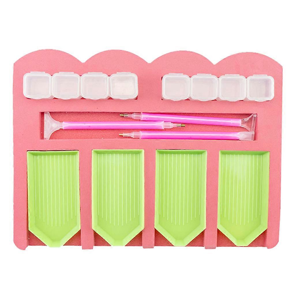 Bead Sorting Tray Organizer for Crafting Multi-boat Design Pink 25X18X2CM 10Pcs