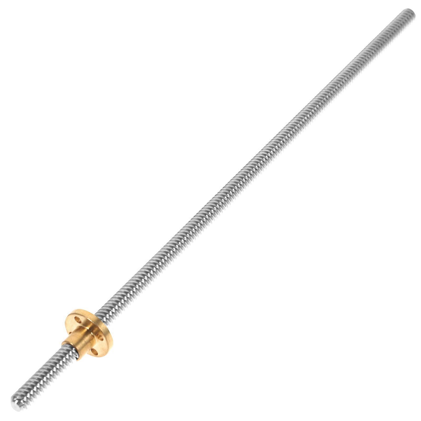 Lead Screw with Nut Threaded Screw 300mm Copper Nut for 3D Printer Components 1 Set