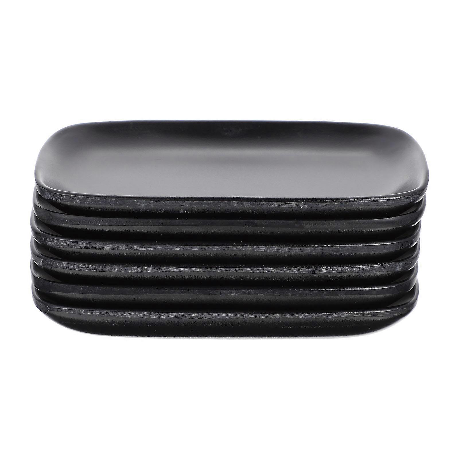 Tea Serving Tray Rectangular Towel Tray Storage Birthday Party 15.30X8.90X1.60CM 6Pcs