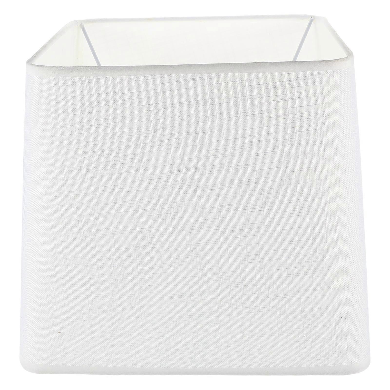 Iron Lampshade Large Square Table Lampshade Home Lamp Cover Living Room White 30.00X30.00X25.50CM Irradiance Control 1Set