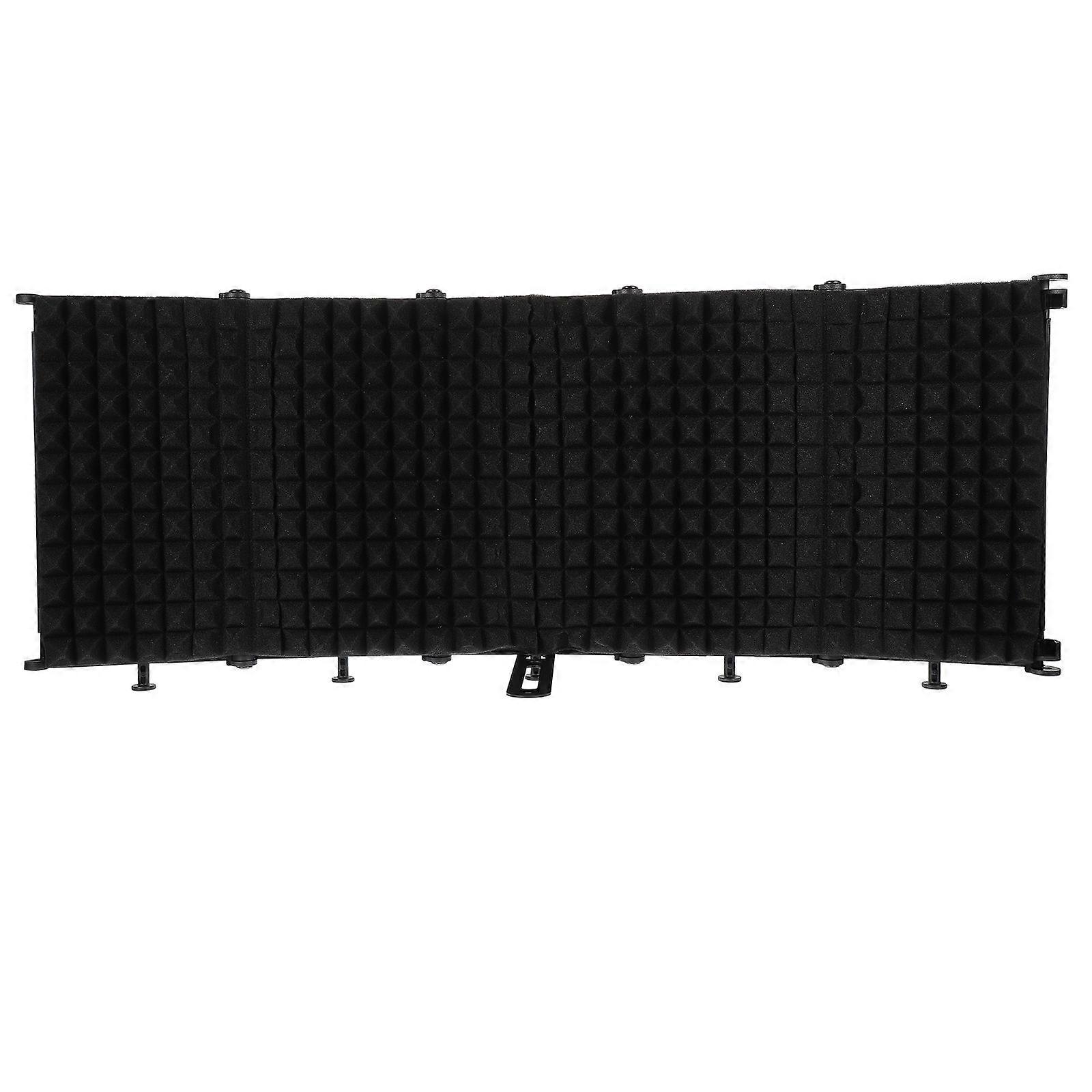 Black Microphone Soundproof Screen with for Recording ABS EVA 1 Set