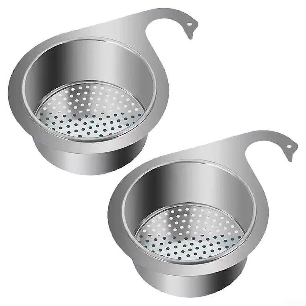 Stainless Steel Swan Suction Cup Drainage Basket Set of 2 (Large Swan) Big swan