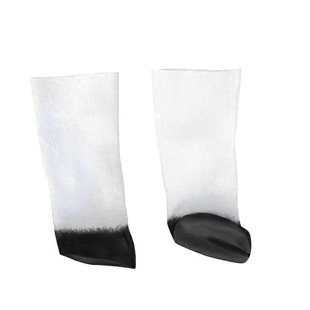Erwachsene Pferd Hufe Handschuhe Weiß Latex Party Requisiten Halloween Kostüm 1Paar