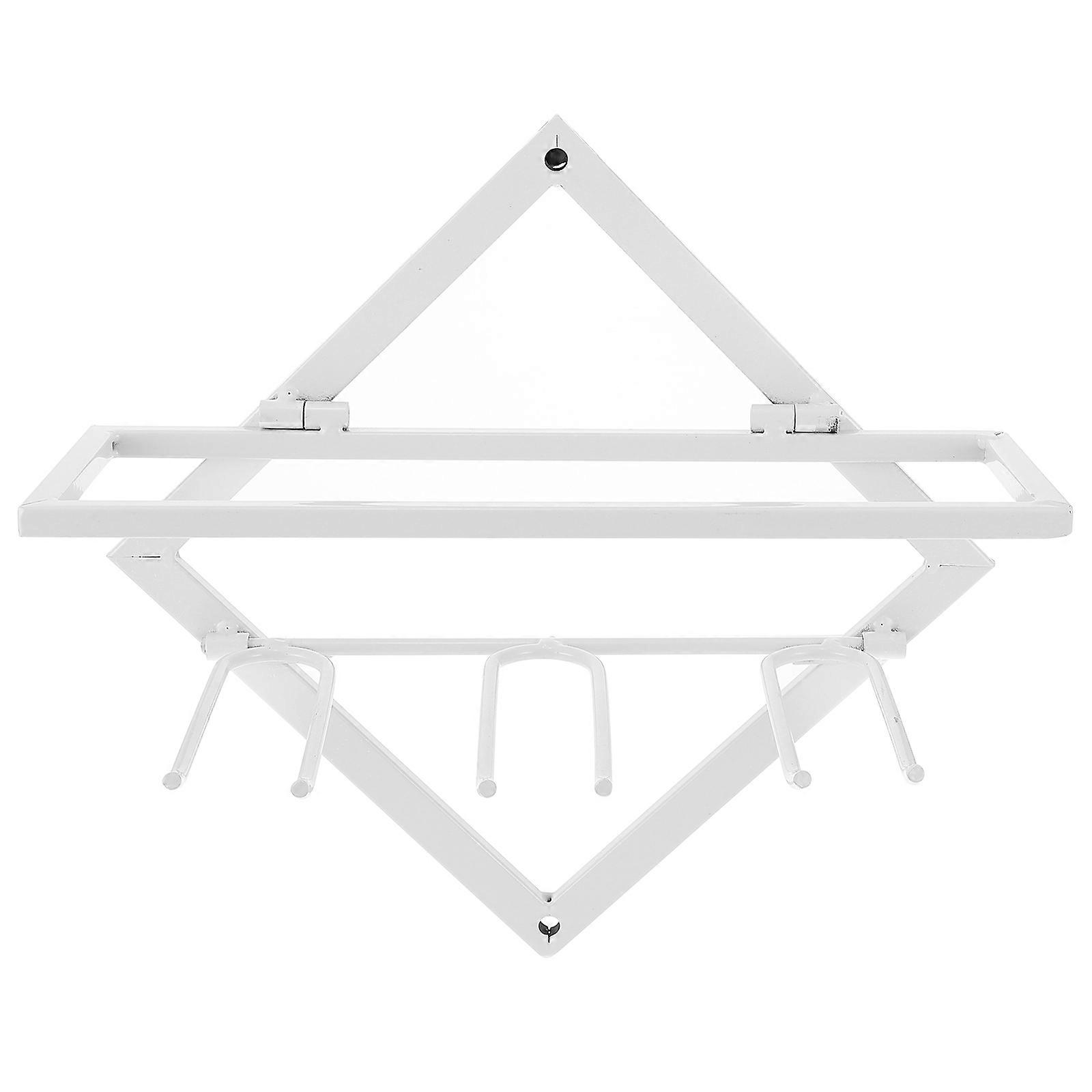 White Steel Rack for Storage Wall Mount Display Suitable for Home Bar Restaurant 1 Pc