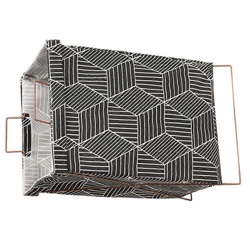 Collapsable Laundry Basket Folded Clothes Storage Dormitory Grid 50X35cm 1Pcs