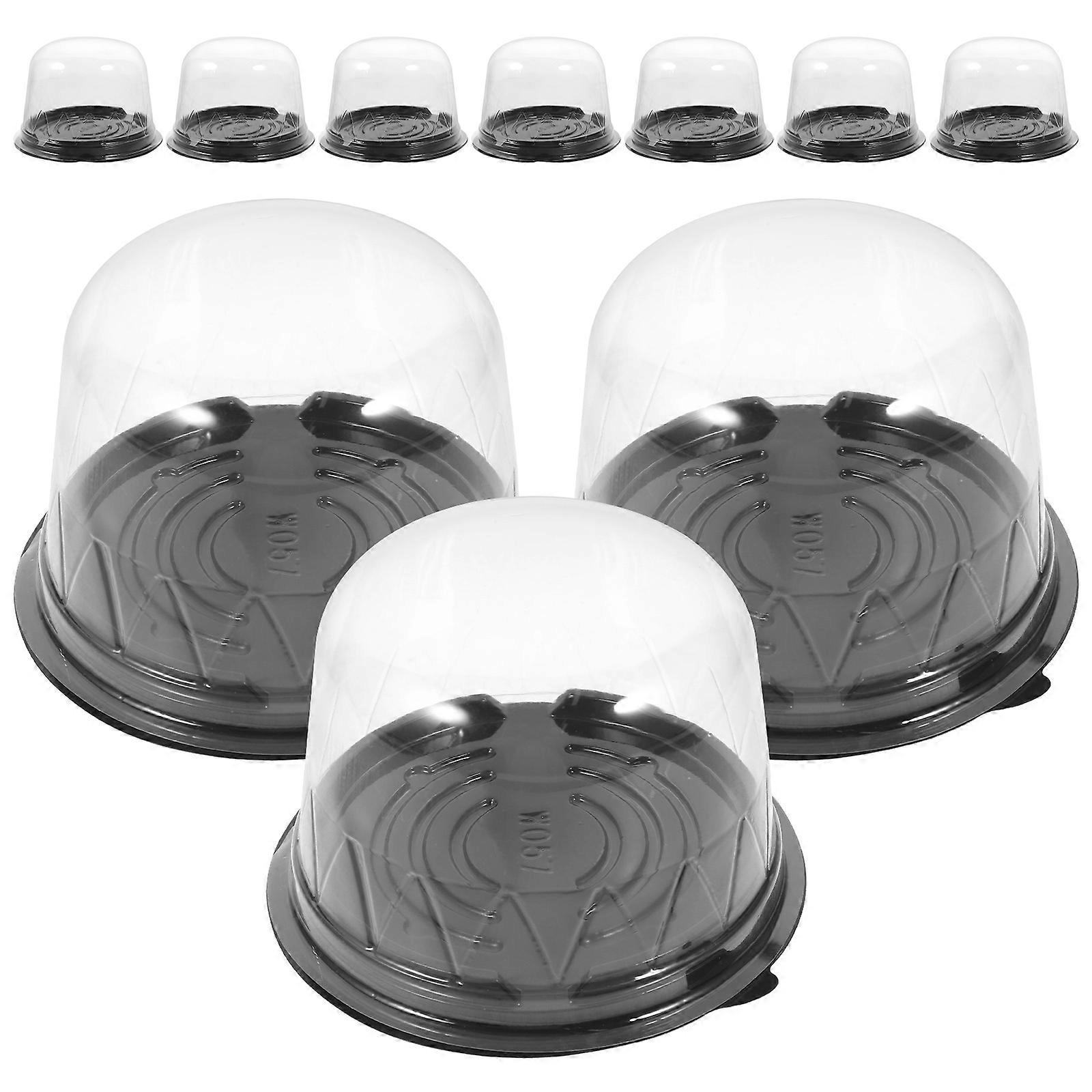 Bakery Boxes Plastic Cake Containers Clear With Lids For Transporting Pastries 4.7X4.7X3.1in 50Pcs