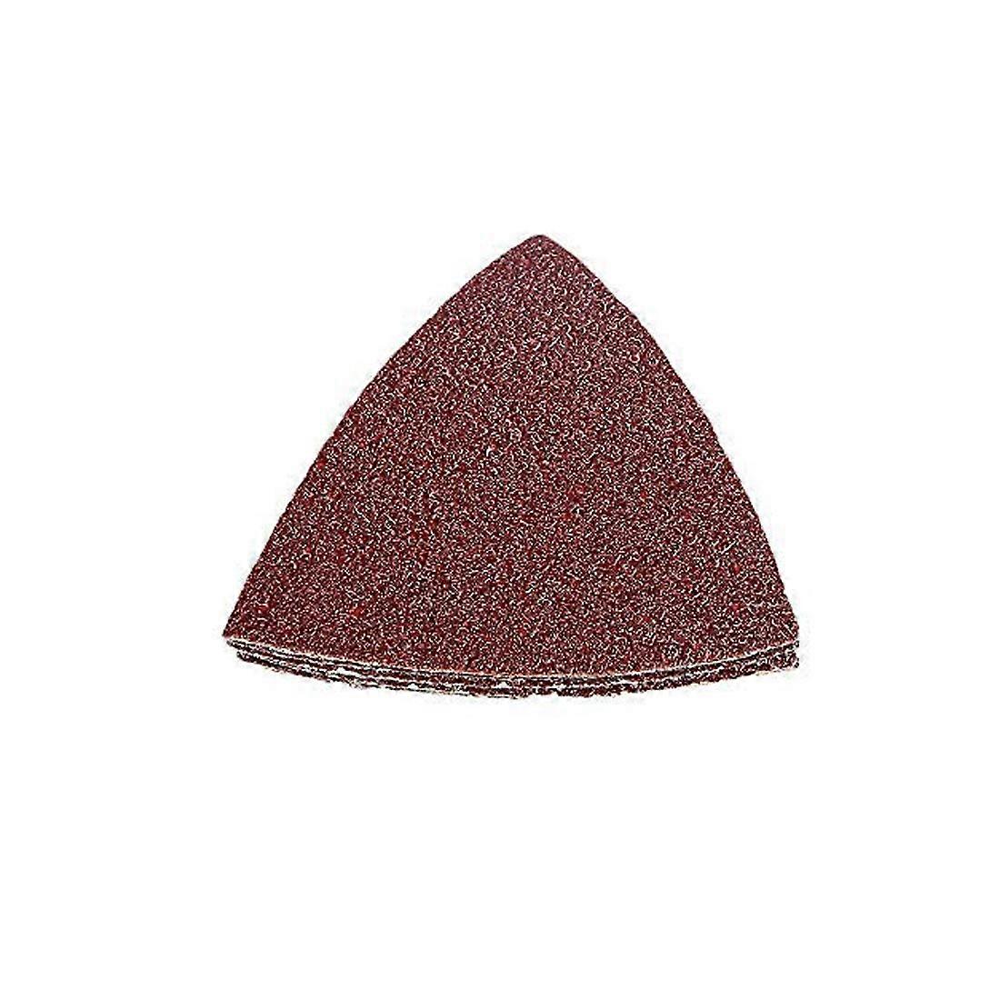 80 mm Triangular Sanding Pad Abrasive Sandpaper No Hole 60 Grits Aluminium Oxide Hook Loop Sanding Sheets (Pack of 60) 60Pack (60 Grit)