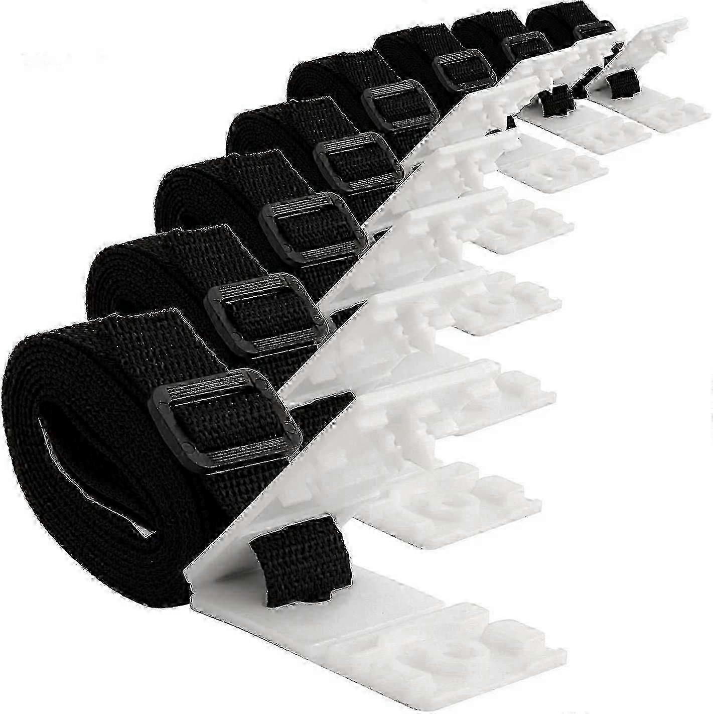 8 Extra Long Fixing Straps & Spare Clamps for Pool Cover Roll-Up System