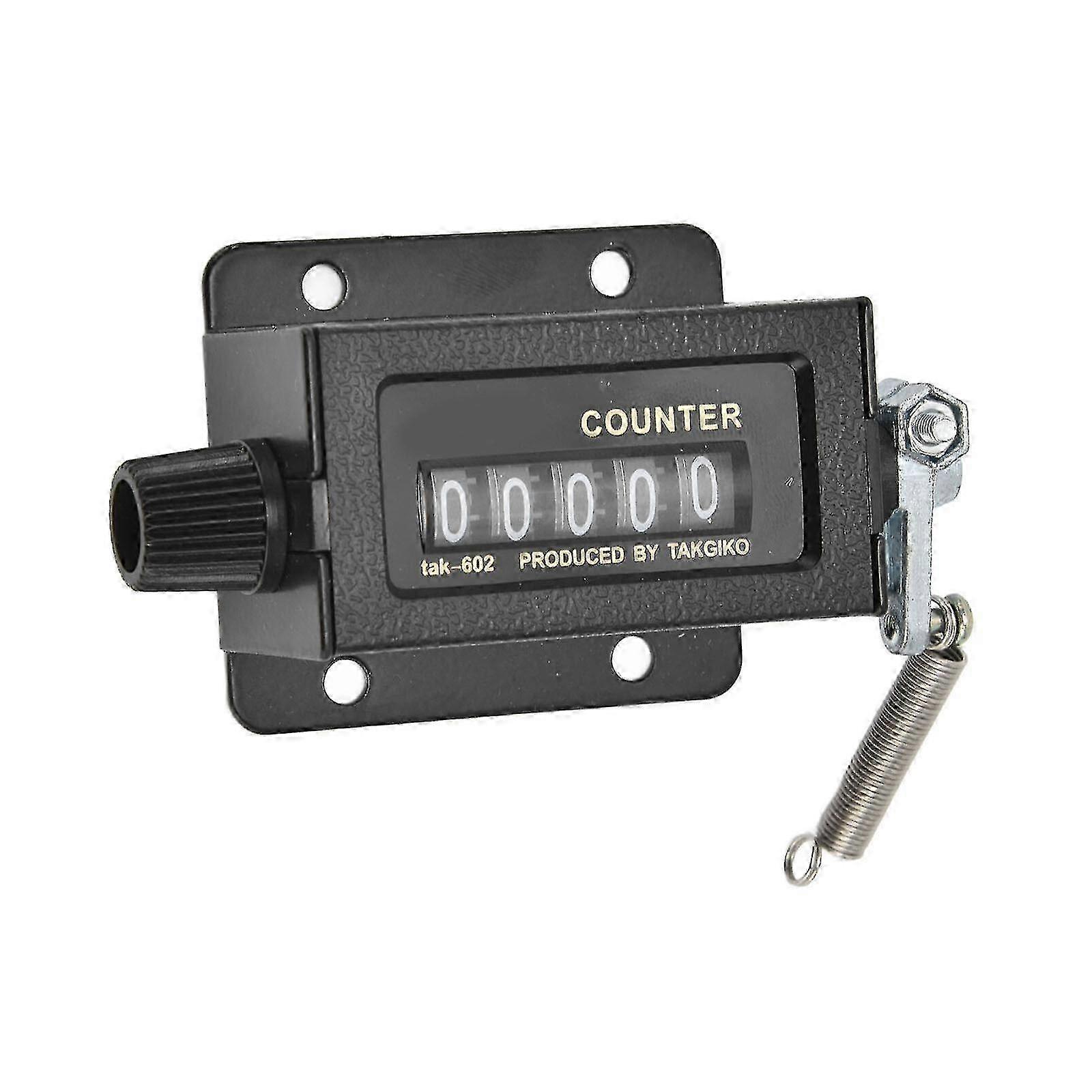 Mechanical Counter, 5-Digit Counter 0-99999 Manual Mechanical Reset Manual Stroke Counter for Printing Press, Automatic Digital Counter