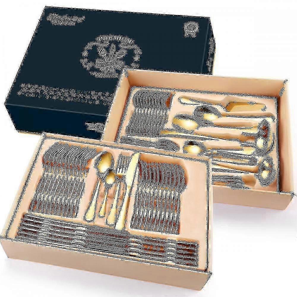 72-piece Stainless Steel Flatware Set Cutlery Tableware Set For Home