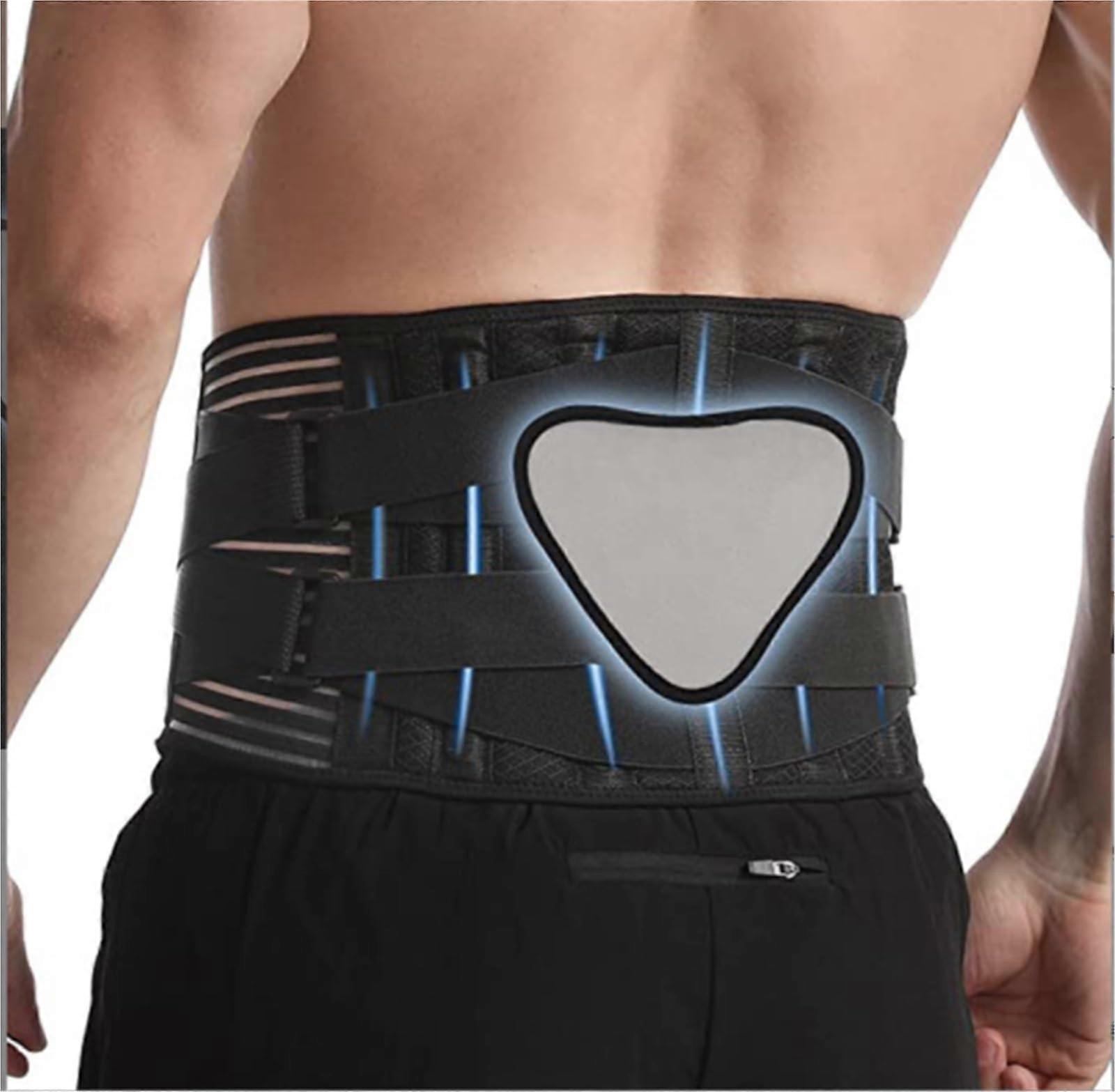 Lumbar Support Back Support with Removable Padding, Adjustable Lumbar Support with Firm Support Back Support Belt S Blackwith Pad