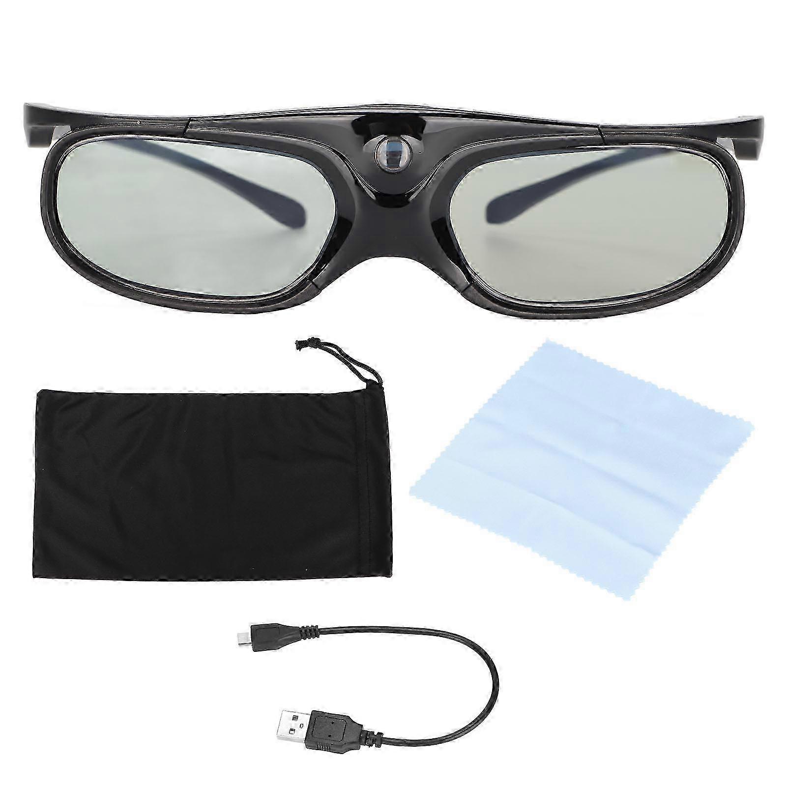 Rechargeable 3D Shutter Glasses with 178 Wide Angle 1080P LCD for Viewing, Compatible with Various 3D Formats