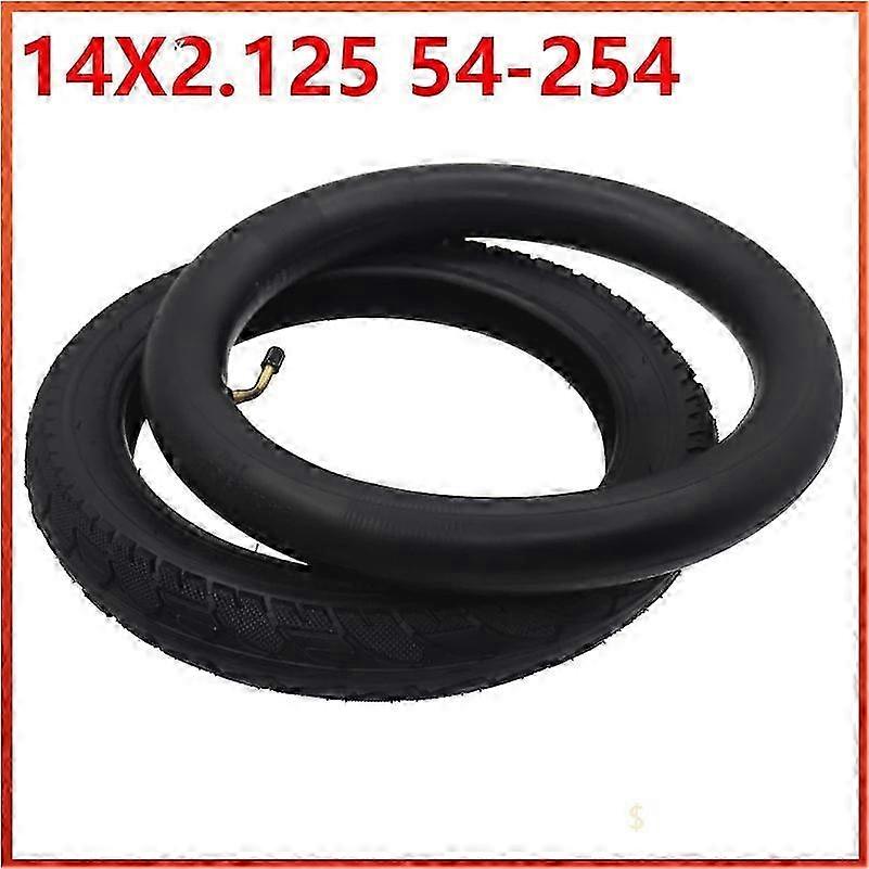 Pneu de roda de 14 polegadas, 14X2.125 / 54-254, tubo interno, compatível com várias scooters a gás e E-bikes