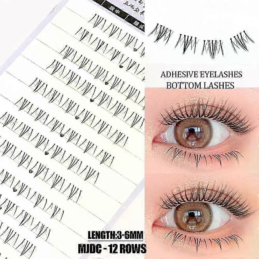 Noglue DIY Eyelash Clusters Adhesive Natural False Eyelashes Glue Strands Eye Lashes Artificial Eyelashes