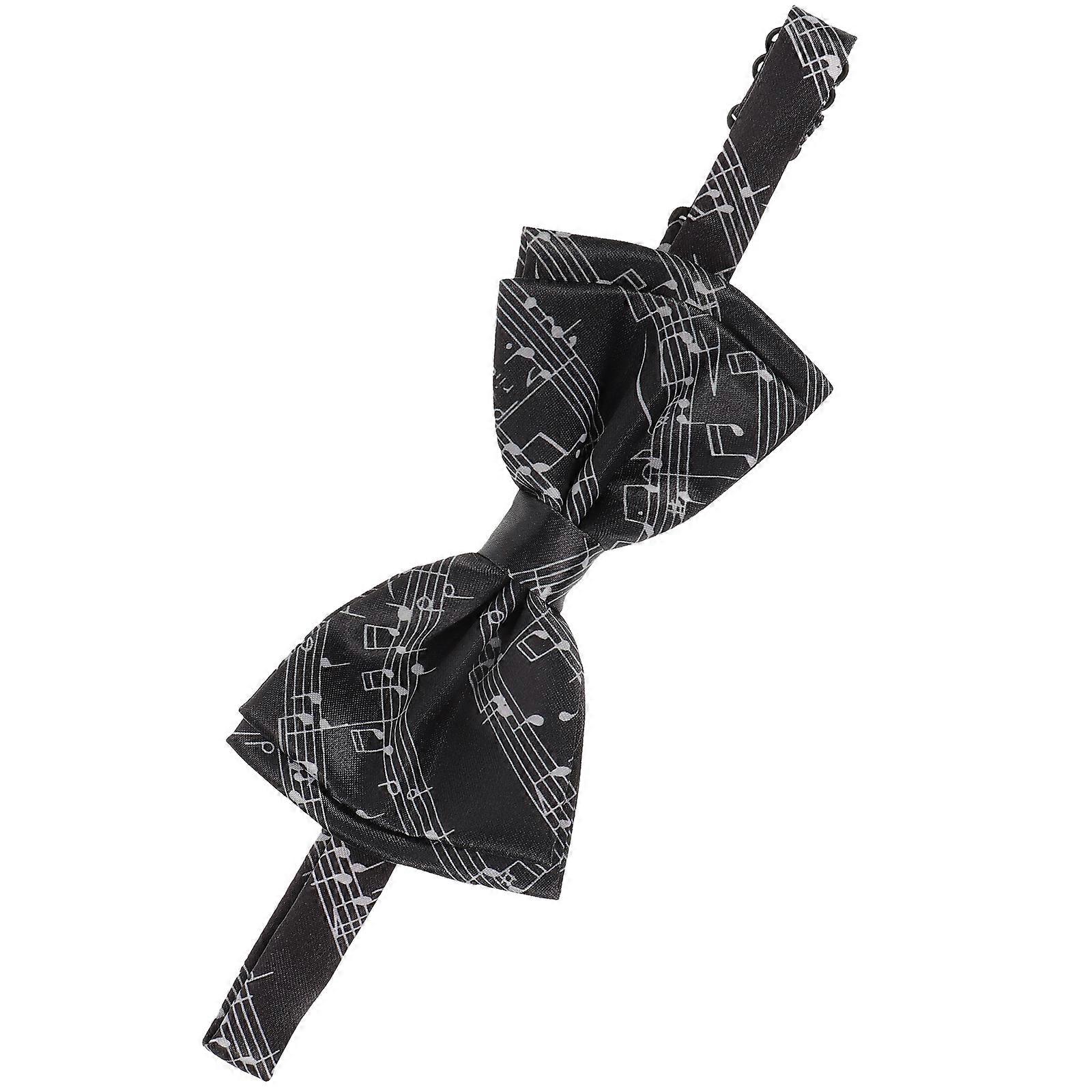 Men Bow Tie Formal Accessory Pre-Tied and Adjustable Black Polyester 1Pcs