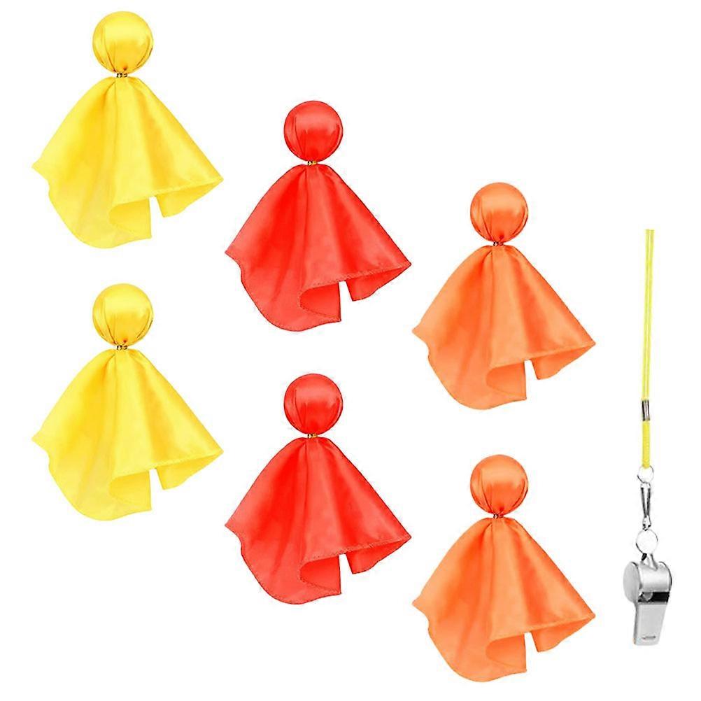 Tossing Flags Silver Rectangular Football Competition Penalty Calling 7-Pcs